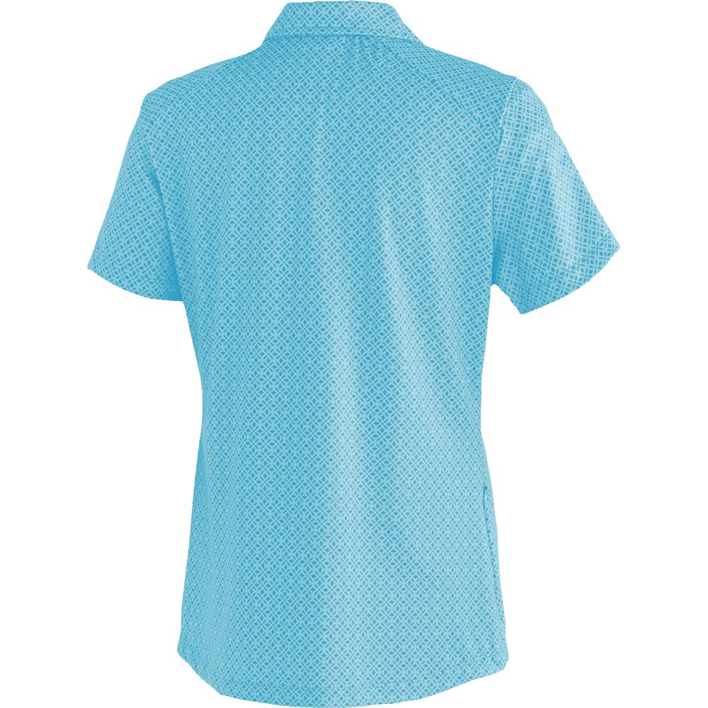 Maier Sports Pandy Polo Shirt Damen light blue allover
