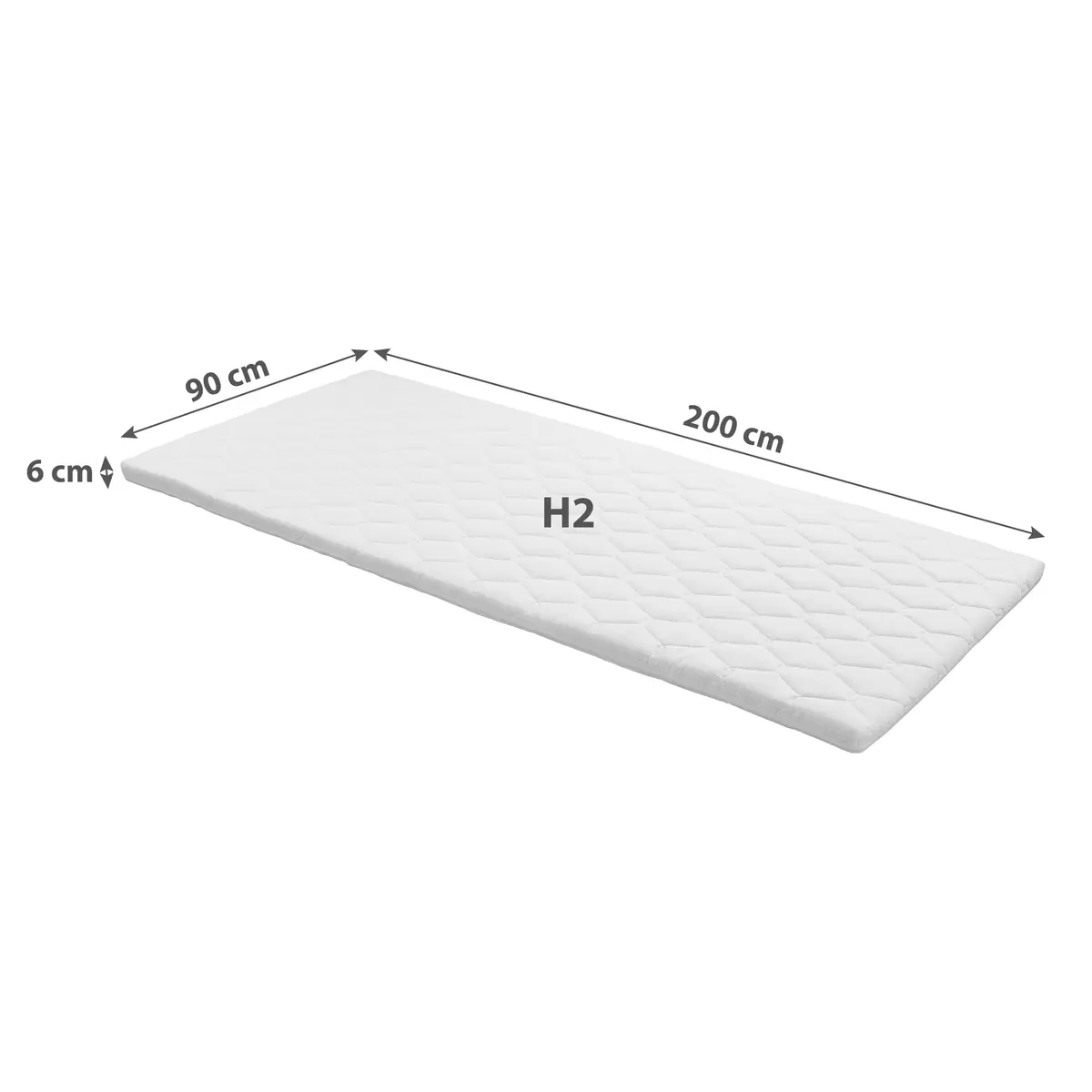 Topper Beta 90 x 200 weiss