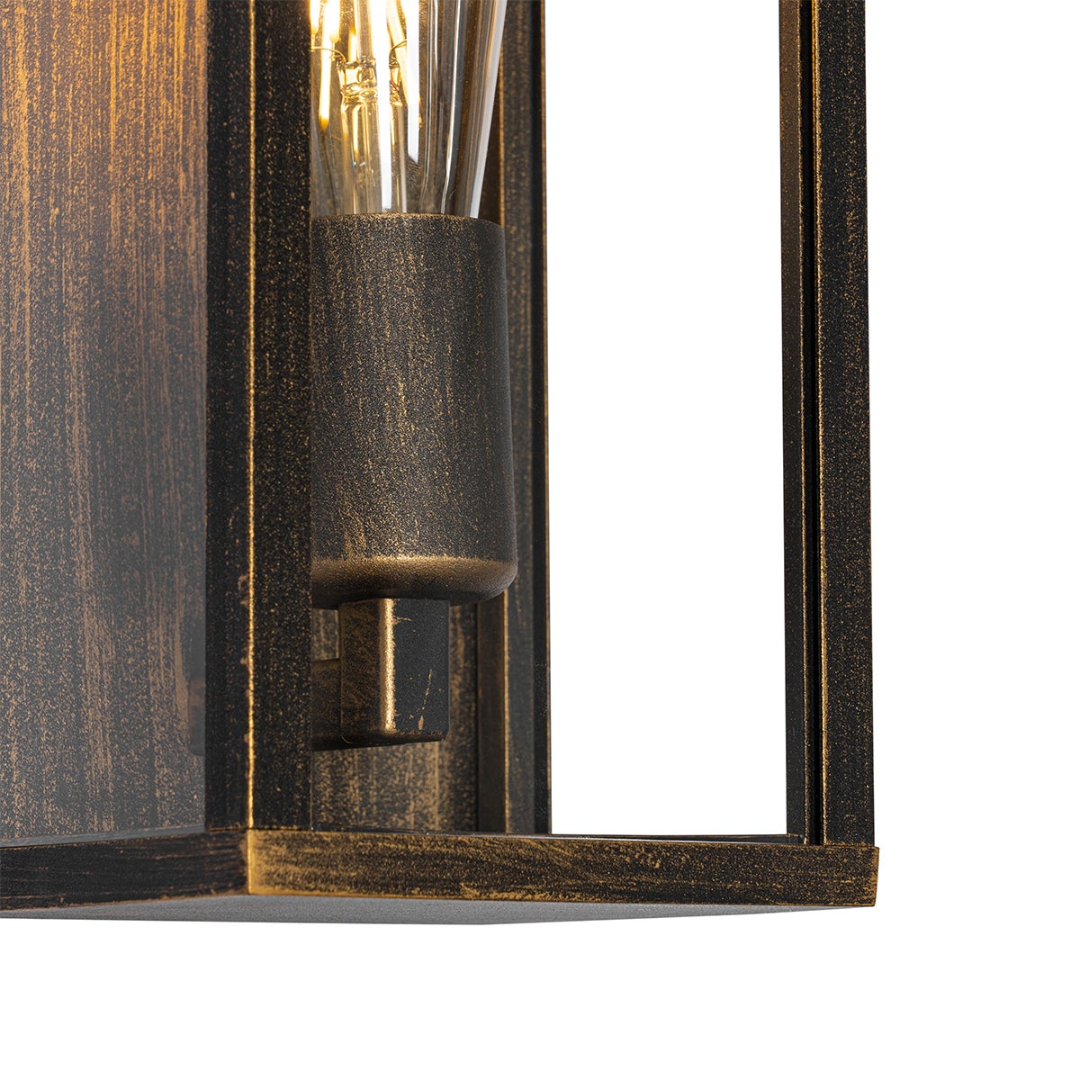 Vintage wandlamp, antiek goud, 26 cm, IP44 - Charlois