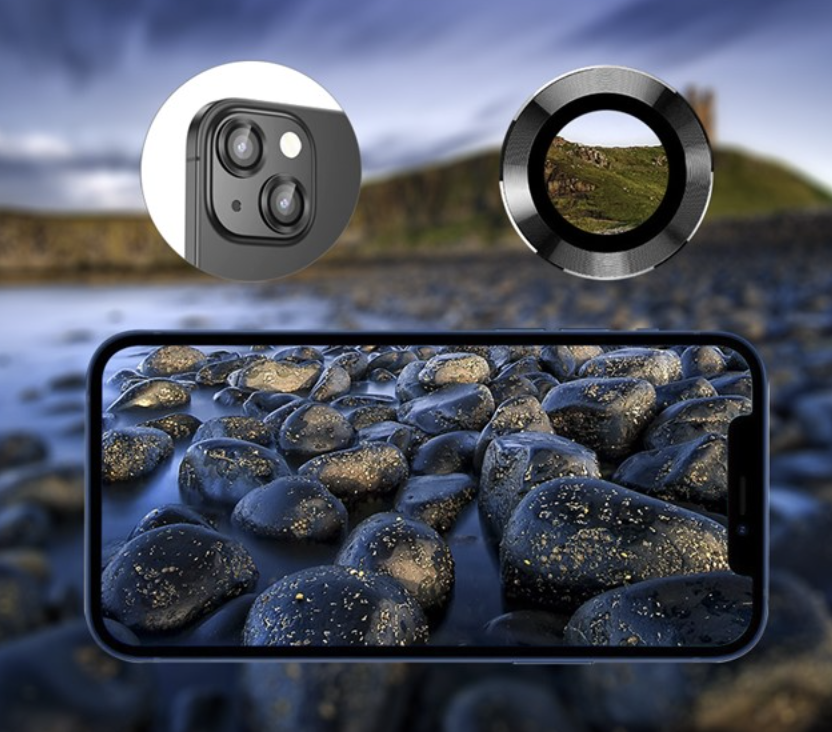 iPhone 14 / iPhone 14 Plus Kameraschutz Objektiv Ring Protector Abdeckung - Blau
