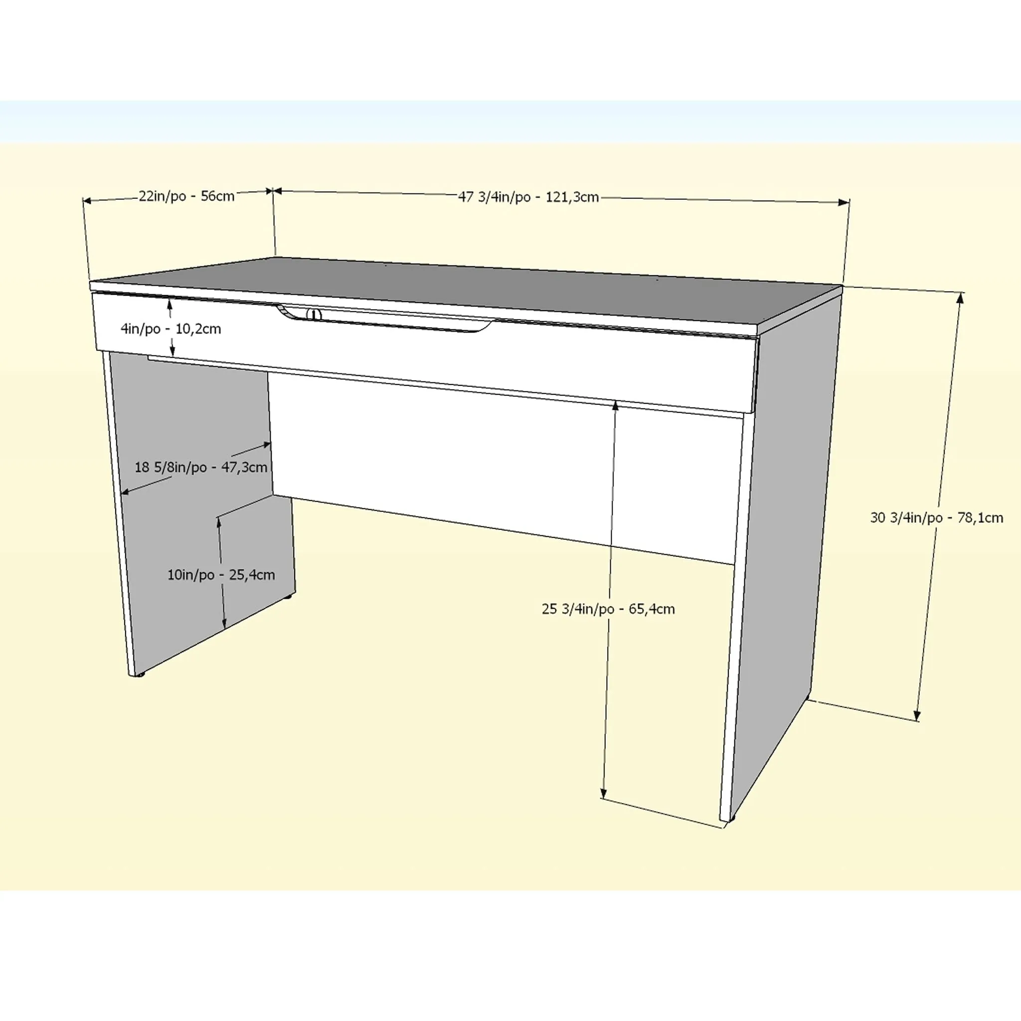 Nexera Bureau de Travail Arobas - Blanc