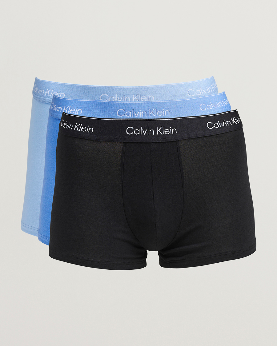 Calvin Klein 3-Pack Icon Cotton Stretch Trunk Black/Blue/Green