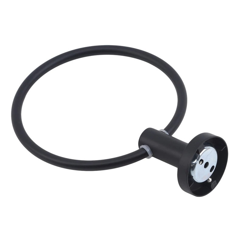 QUVIO Handdoekhouder ring staal - Zwart