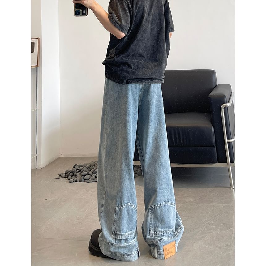 emeisa - High Waist Upside Down Wide Leg Jeans