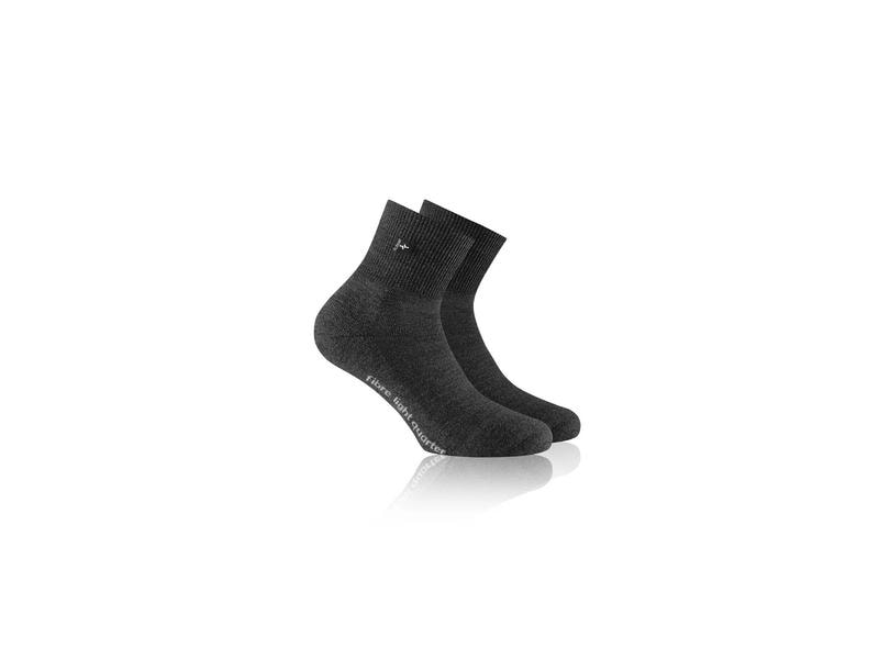 Rohner Socks Socken Fibre Light Quarter Anthrazit Alltagssocken in Grösse 39 - 41