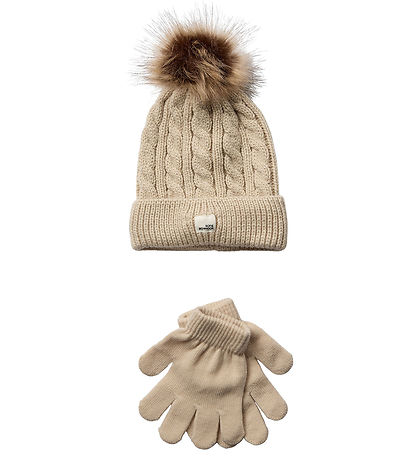 Sofie Schnoor Mütze/Handschuhe - Strick - Brown Melange