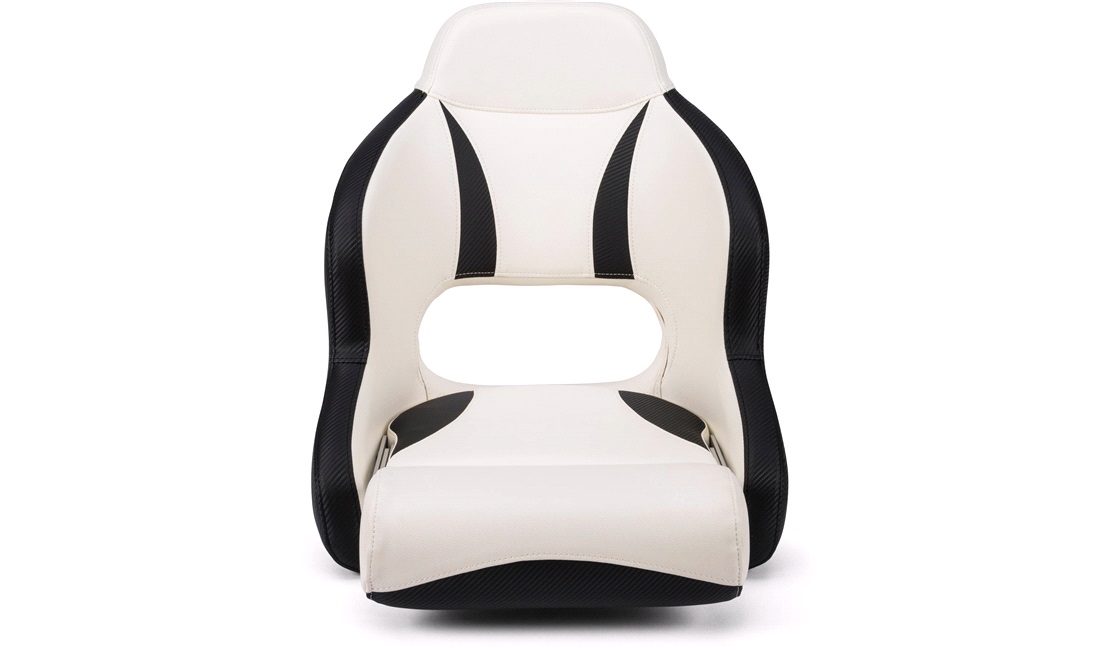 Sæde, Marinvent h52 deluxe sport flip up stol, hvid med carbon sort