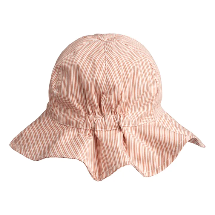 Liewood Chapeau Amelia Rayé Coton Bio | Rose pêche