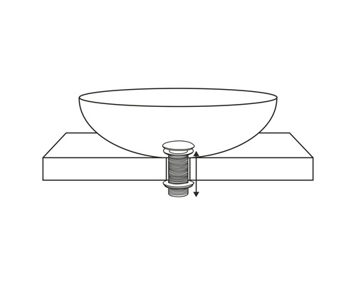 Design spindelventiel Alwaysopen lang 1 1/4