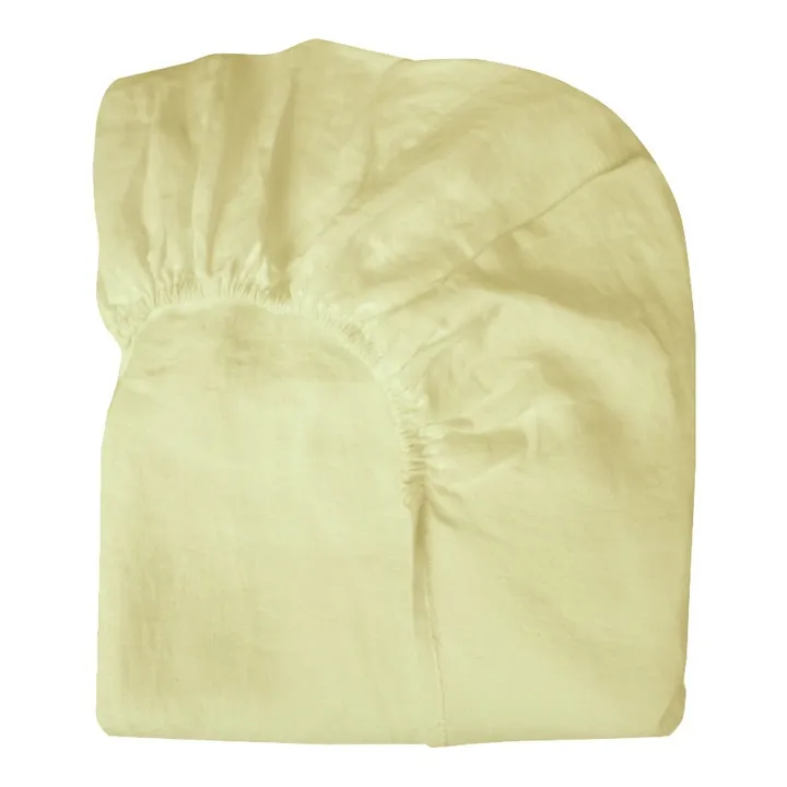 La Petite Collection Drap-housse bébé en gaze de coton bio | Vanille