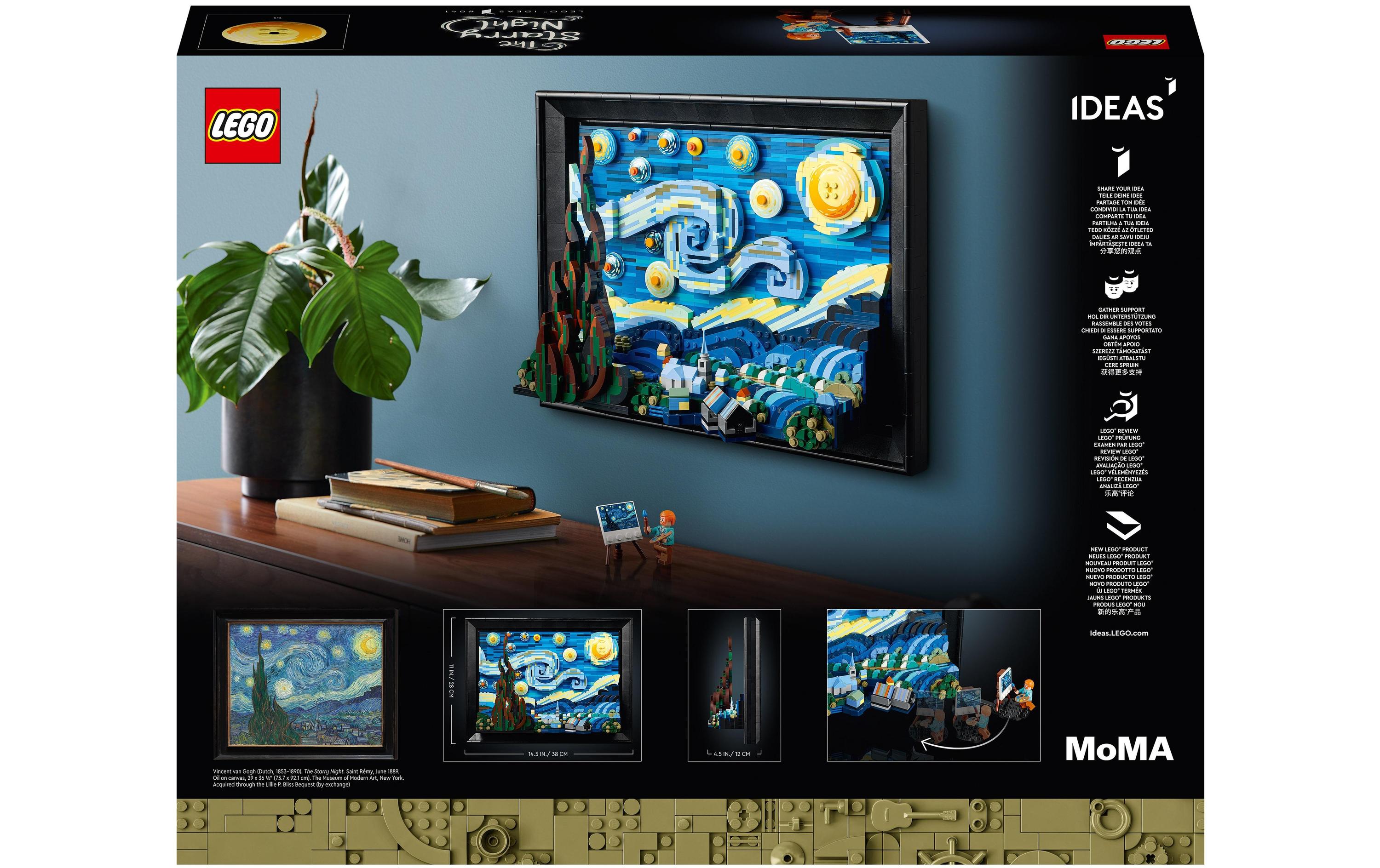 Ideas Vincent van Gogh – Sternennacht 21333<br>Eine 3D-Nachbildung des Meisterwerks von van Gogh