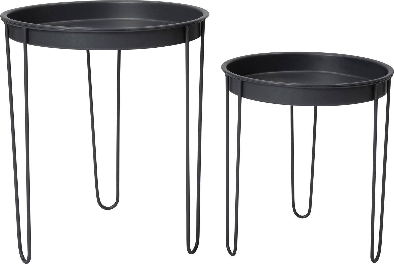 Intratuin Tray bijzettafel grijs D 39,5 H 45 cm