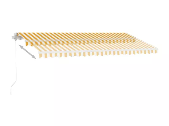 Auventanuel rétractable sur pied 450x350 Jaune/Blanc