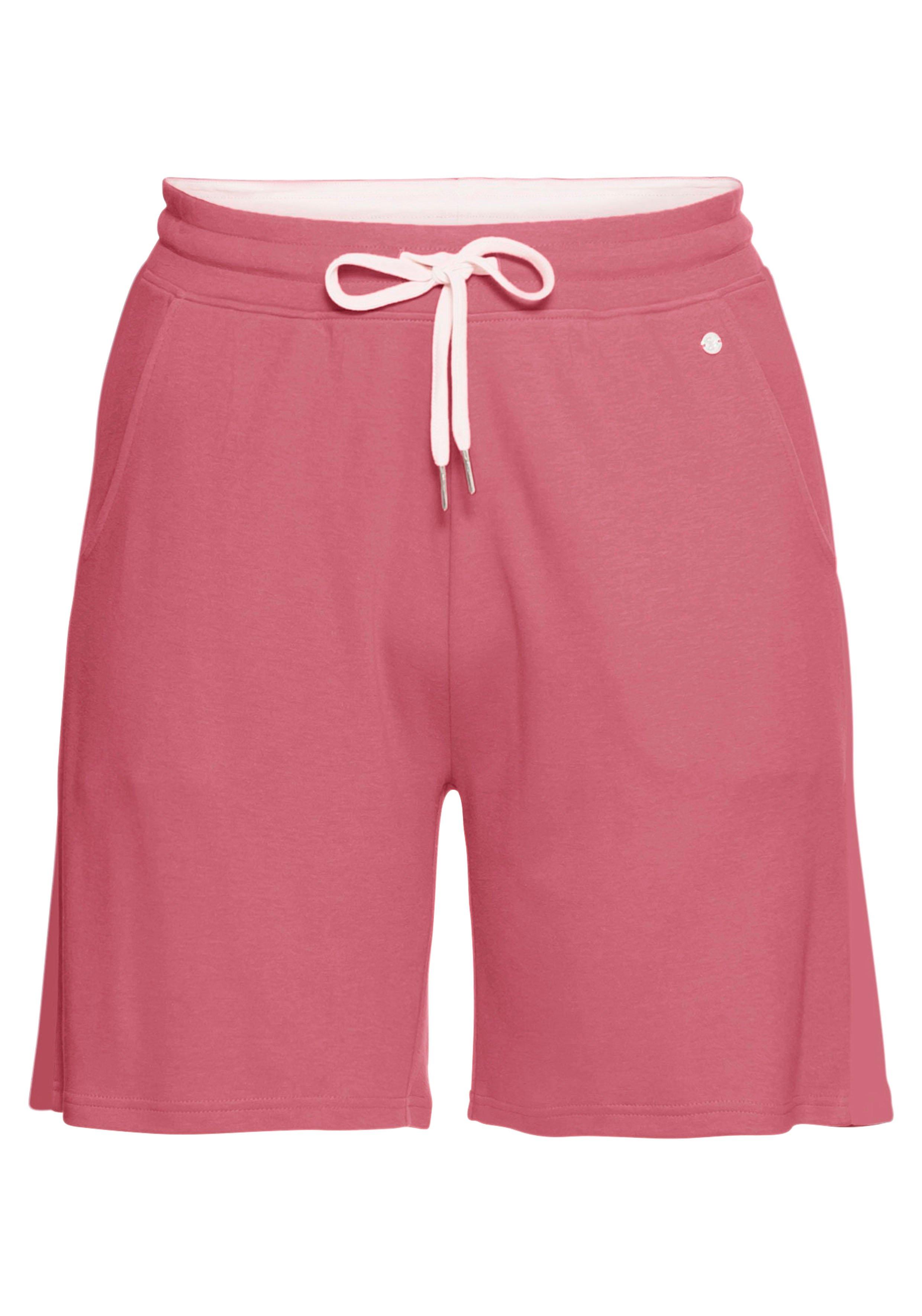 Relaxshorts mit Kontrastdetails, aus Interlock