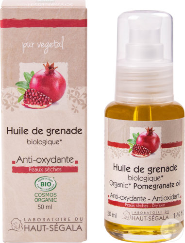 Laboratoire Du Haut-Ségala Huile De Grenade Anti-Oxydante Peaux Sèches Bio Flacon Pompe 50ml