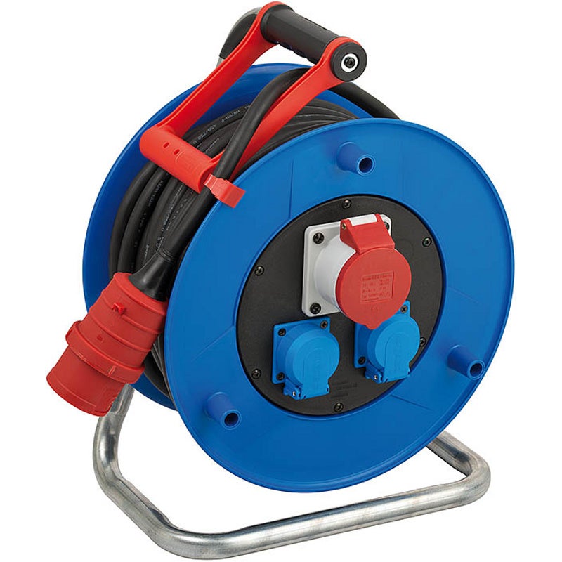 Brennenstuhl 1237980 Garant haspel 2x schuko 1x kracht 16A 30 m