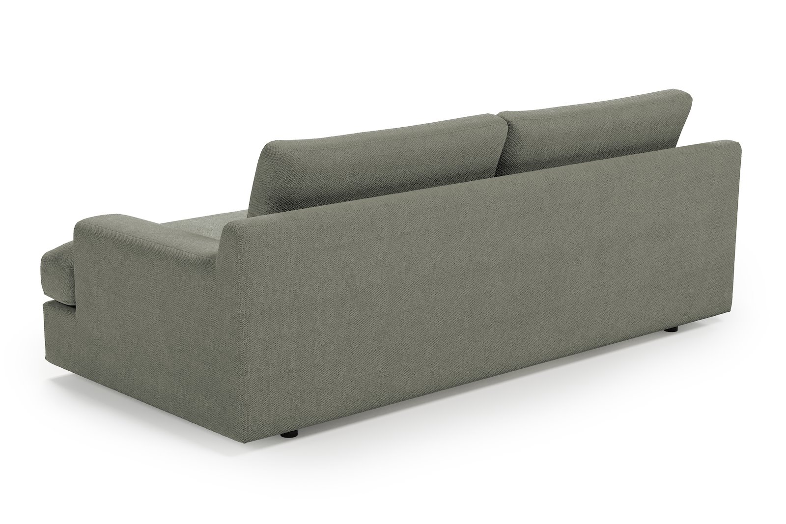 Roma 3-seter Tekstil Mito 180 Light Grey med sorte ben