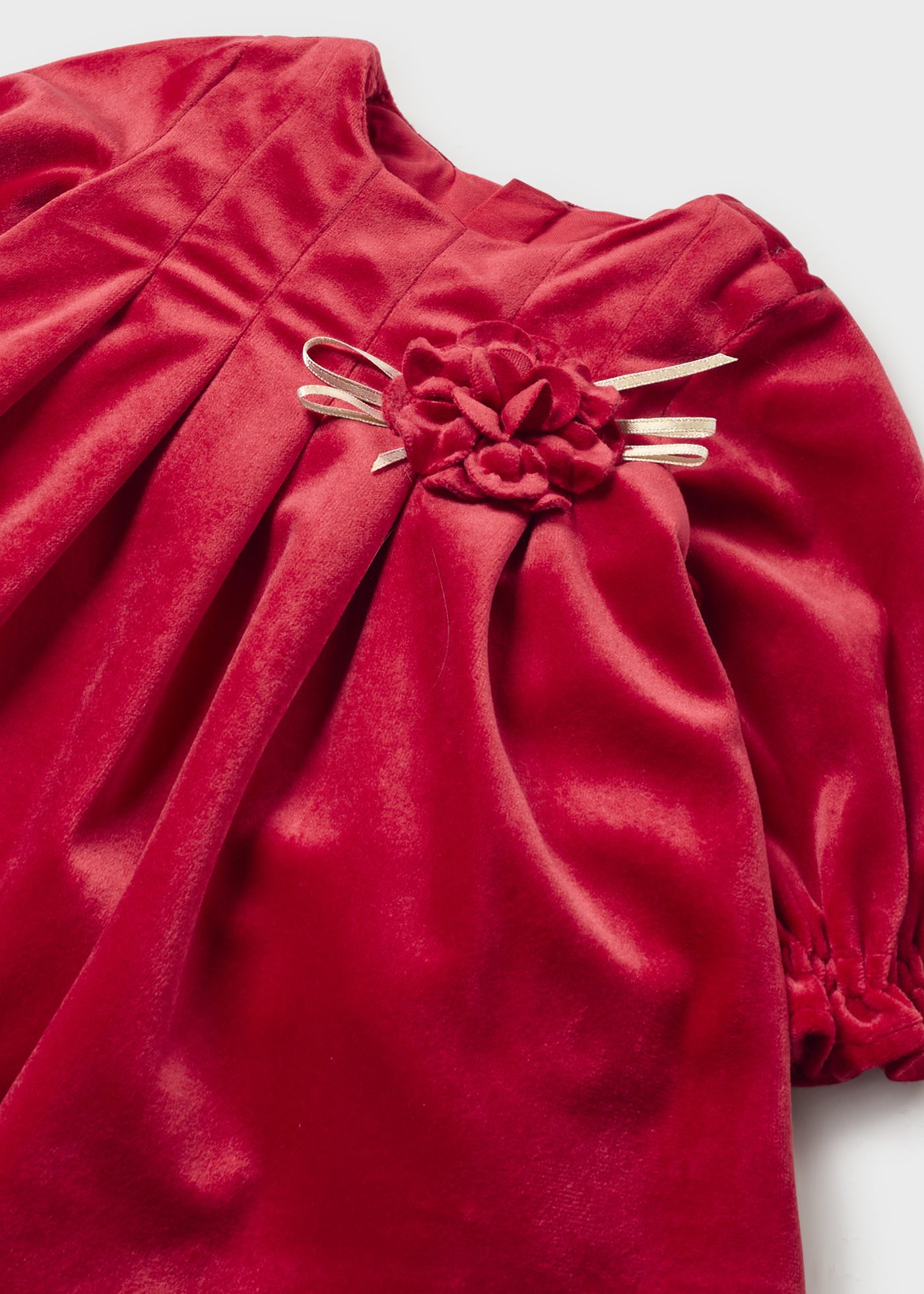Vestido de veludo para recém-nascido