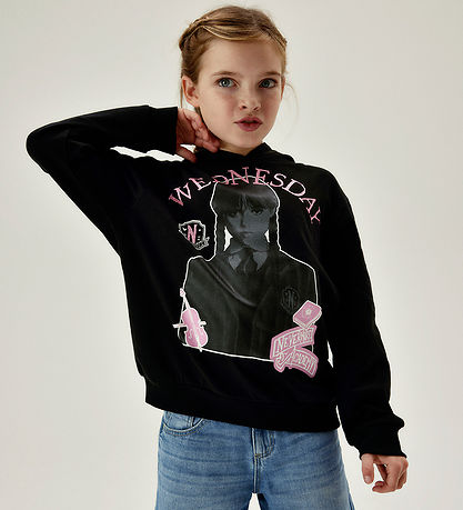 Name It Kapuzenpullover - NkfAda Wednesday - Schwarz