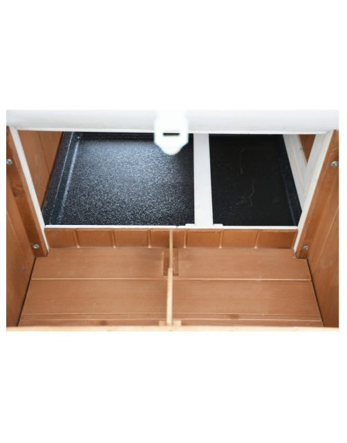 Homestyle Kippenhok Mansion - Kippenhok - 168x65x88 cm Naturel Wit