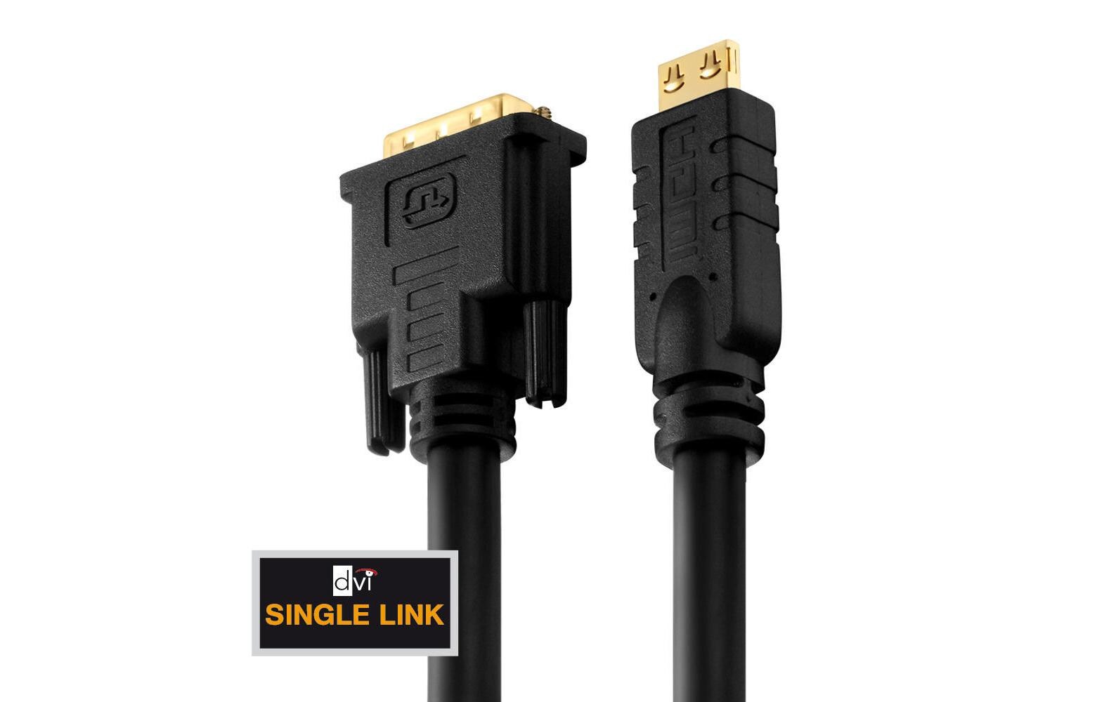 Kabel HDMI - DVI-D, 15 m<br>High Speed HDMI/DVI Kabel, 15 Meter, schwarz