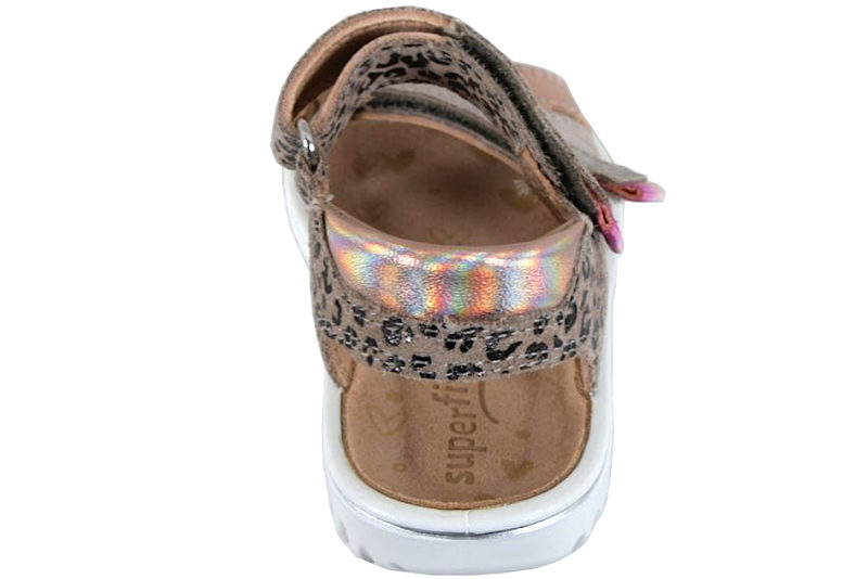 SUPERFIT SANDAL I LEOPARD PRÆGET LÆDER