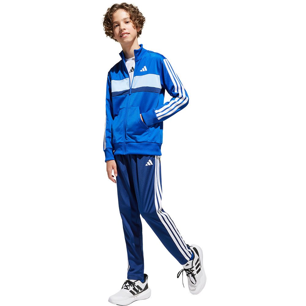 adidas Seasonal Essentials Tiberio 3-Streifen Tricot Trainingsanzug Kinder team royal blue