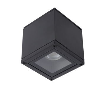 Lucide badkamer spot Aven IP65 zwart vierkant
