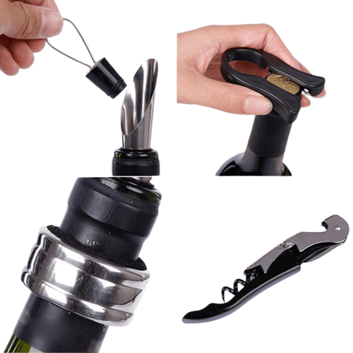 Vinåpner med tilbehør