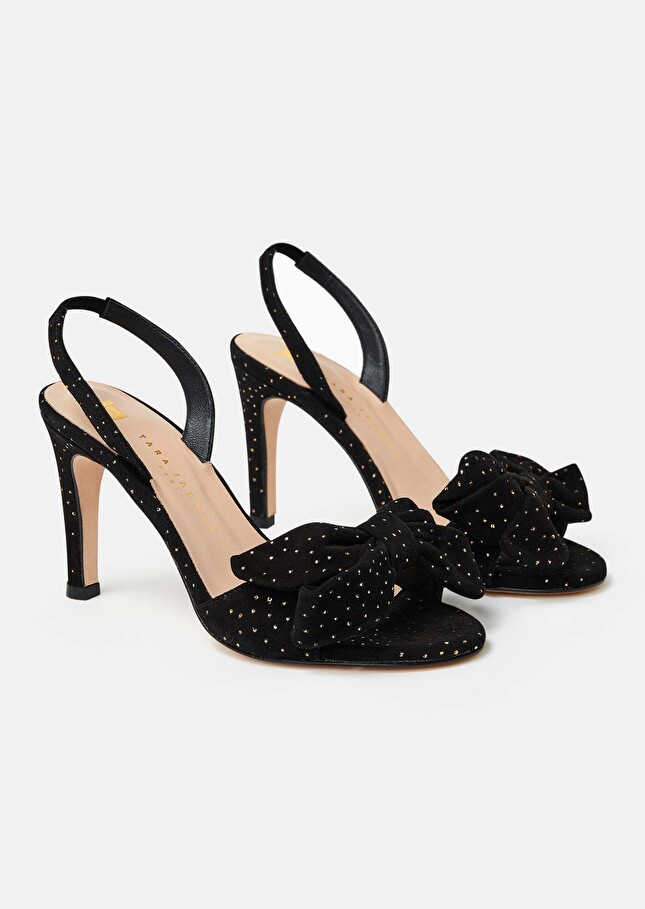 Escarpins Kerrynoires en cuir à strass