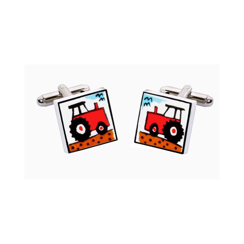 Boutons de manchette, Red Tractor, Tracteur rouge