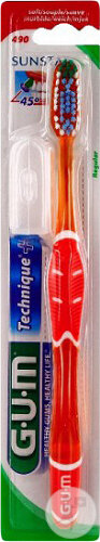 GUM Technique+ 490 Brosse À Dents Souple Normale 1 Pièce