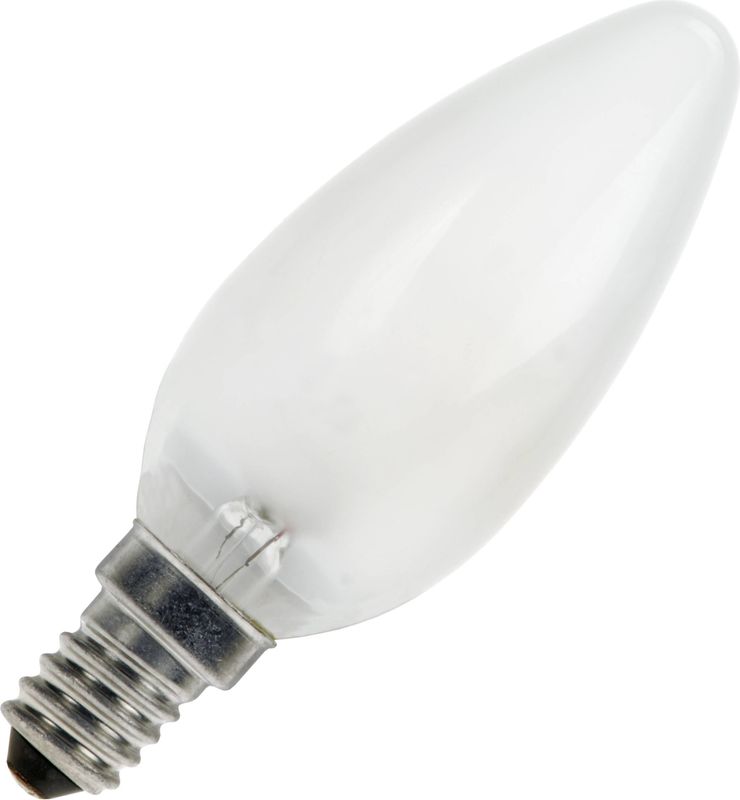 Gloeilamp - Kaarslamp - Mat - Kleine fitting E14 - 15W - 35mm