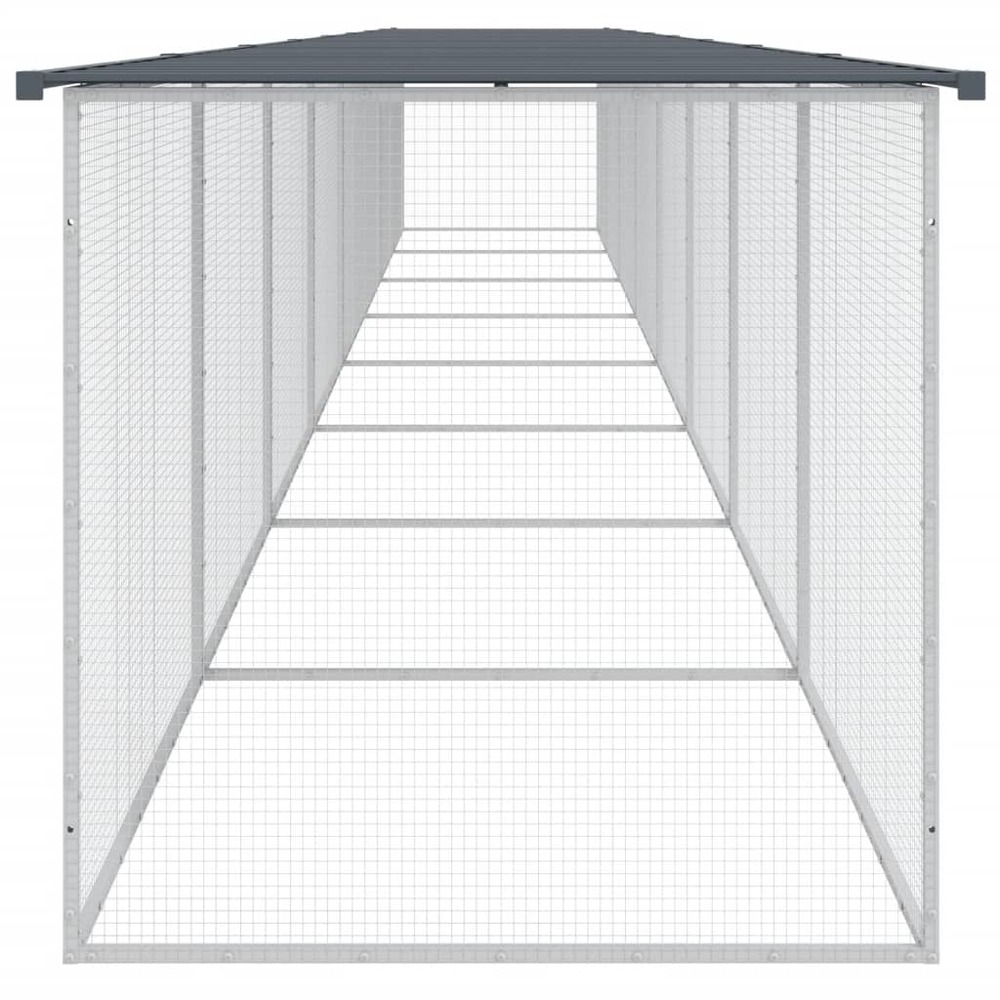 Poulailler avec toit anthracite 803x98x90 cm acier galvanisé