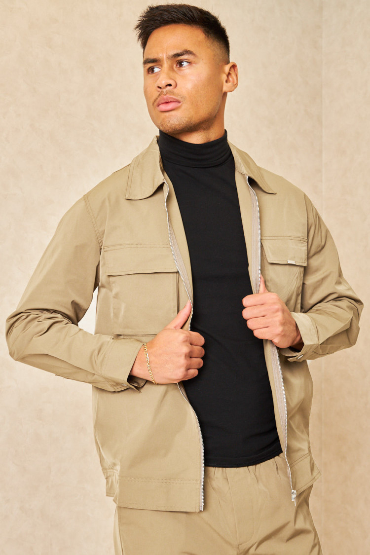 Ensemble beige veste + pantalon cargo