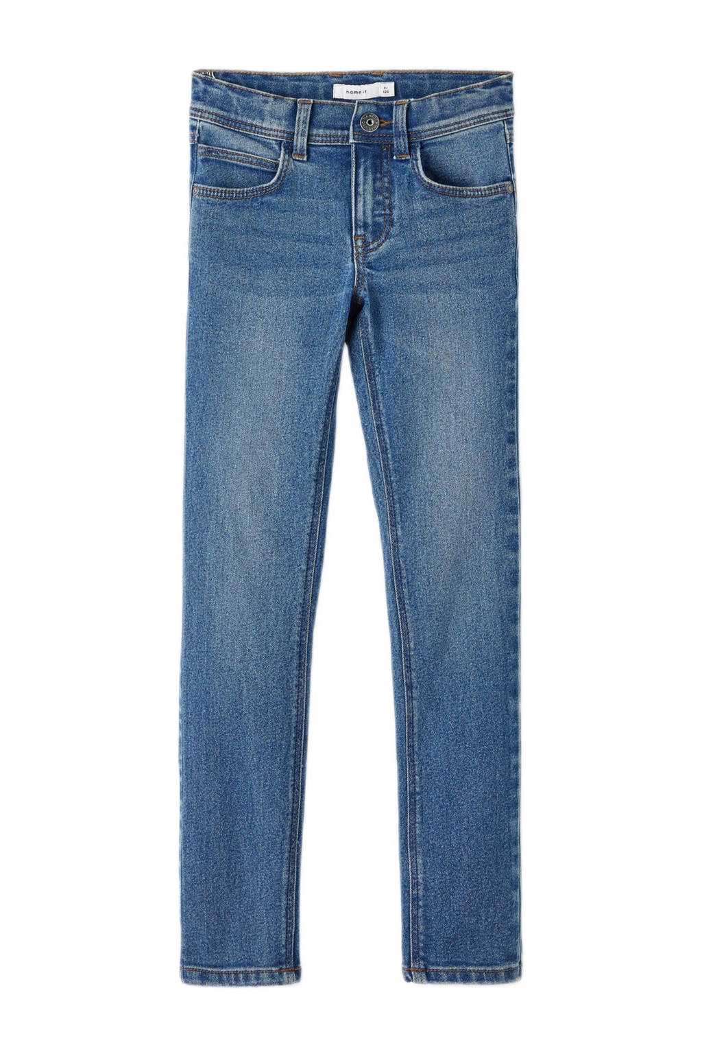 NAME IT slim fit jeans NKMTHEO XSLIM JEANS 1090-IO NOOS medium blue denim