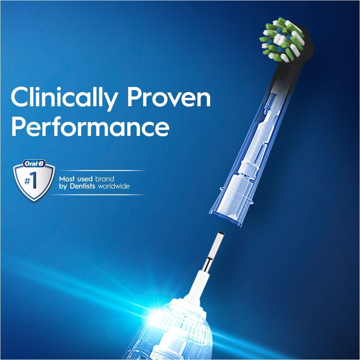 Oral-B - Crossaction Børstehoveder - Sort - 5 Stk
