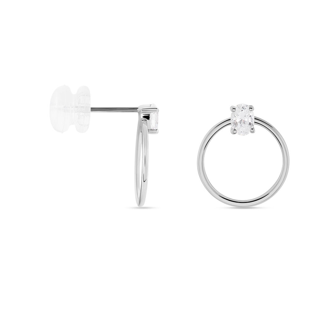 Créoles Kip Or Blanc Oxyde De Zirconium
