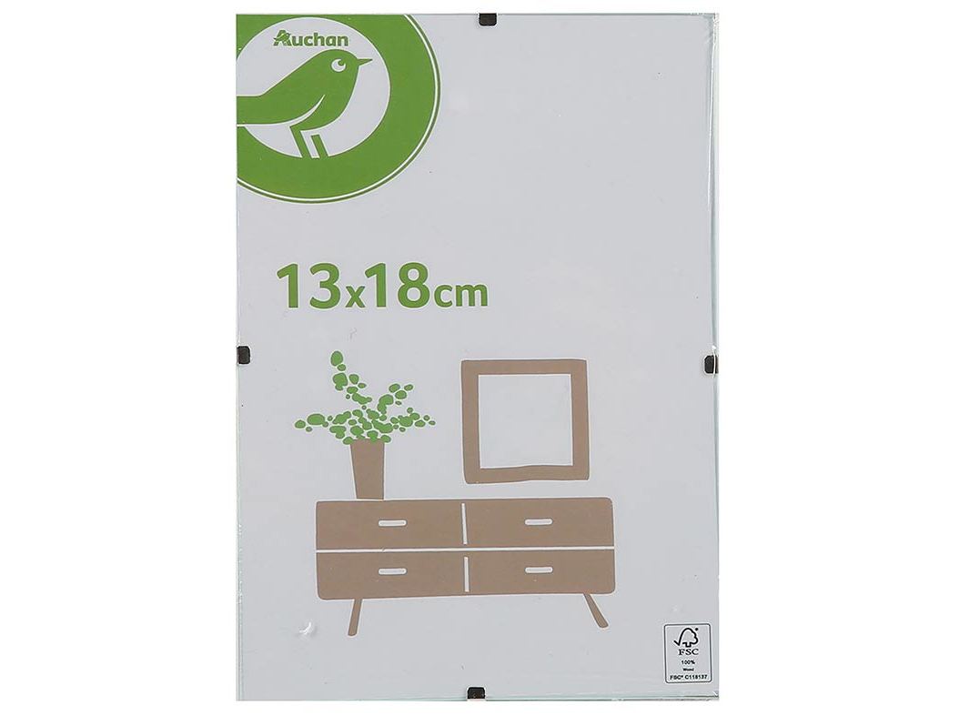 MOLDURA AUCHAN ESSENCIAL BRANCO 13X18CM