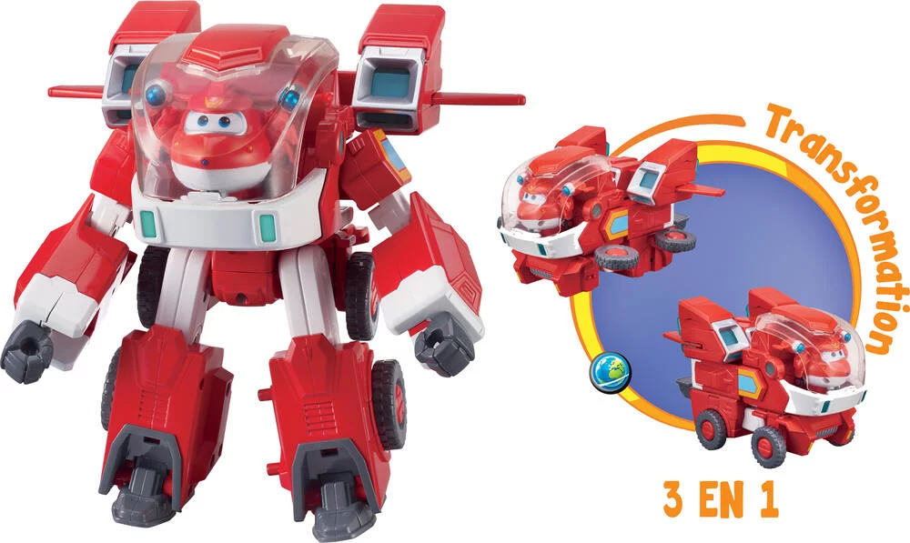 SUPER WINGS - VEHICULE ROBOT  JETT 3 EN 1 -