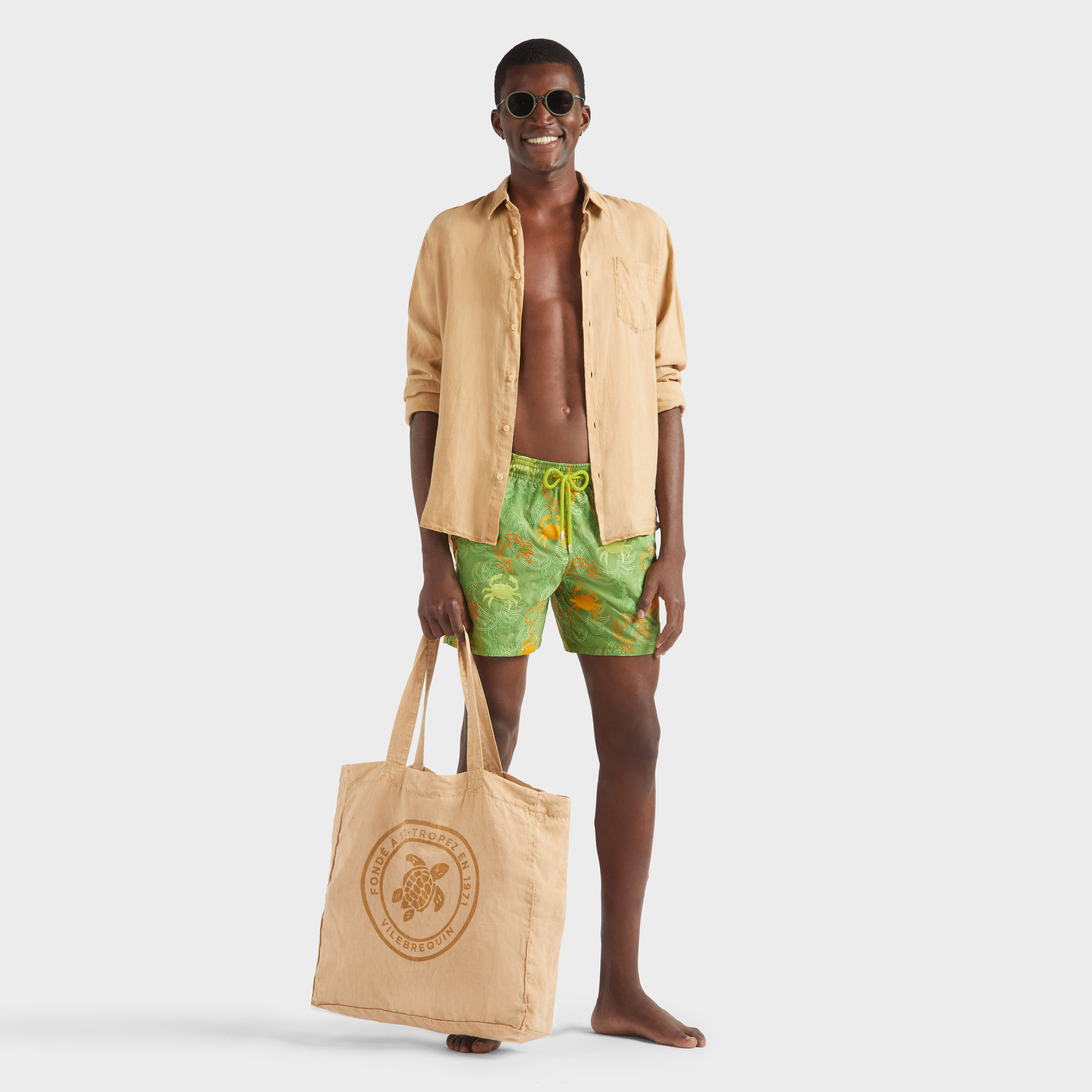 Maillot de bain homme brodé Crab Ballons - Edition Limitée