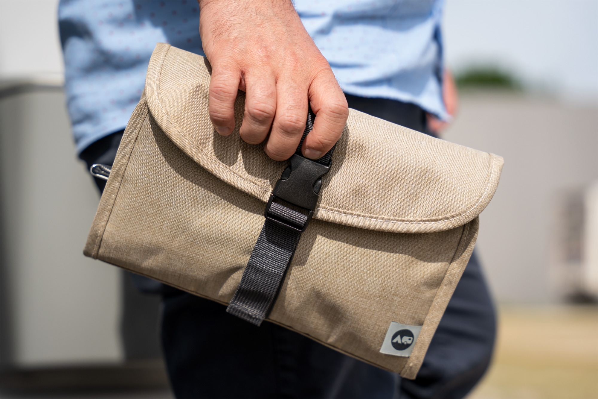 Berger Washbag faltbar beige