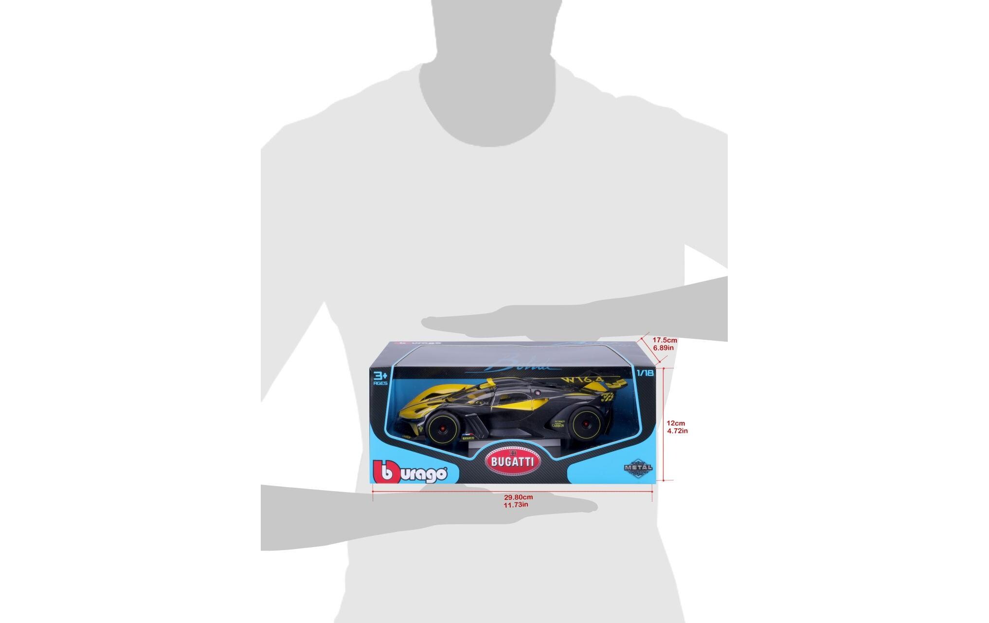 Bugatti Bolide Gelb 1:18Sammlermodell im Massstab 1:18