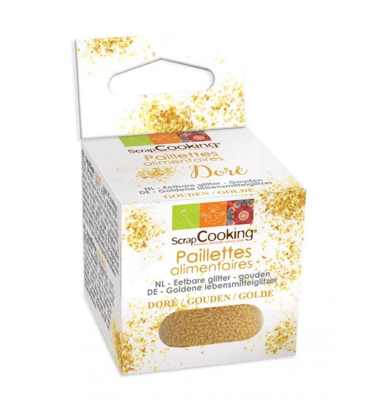 Paillettes alimentaires dorées Scrapcooking