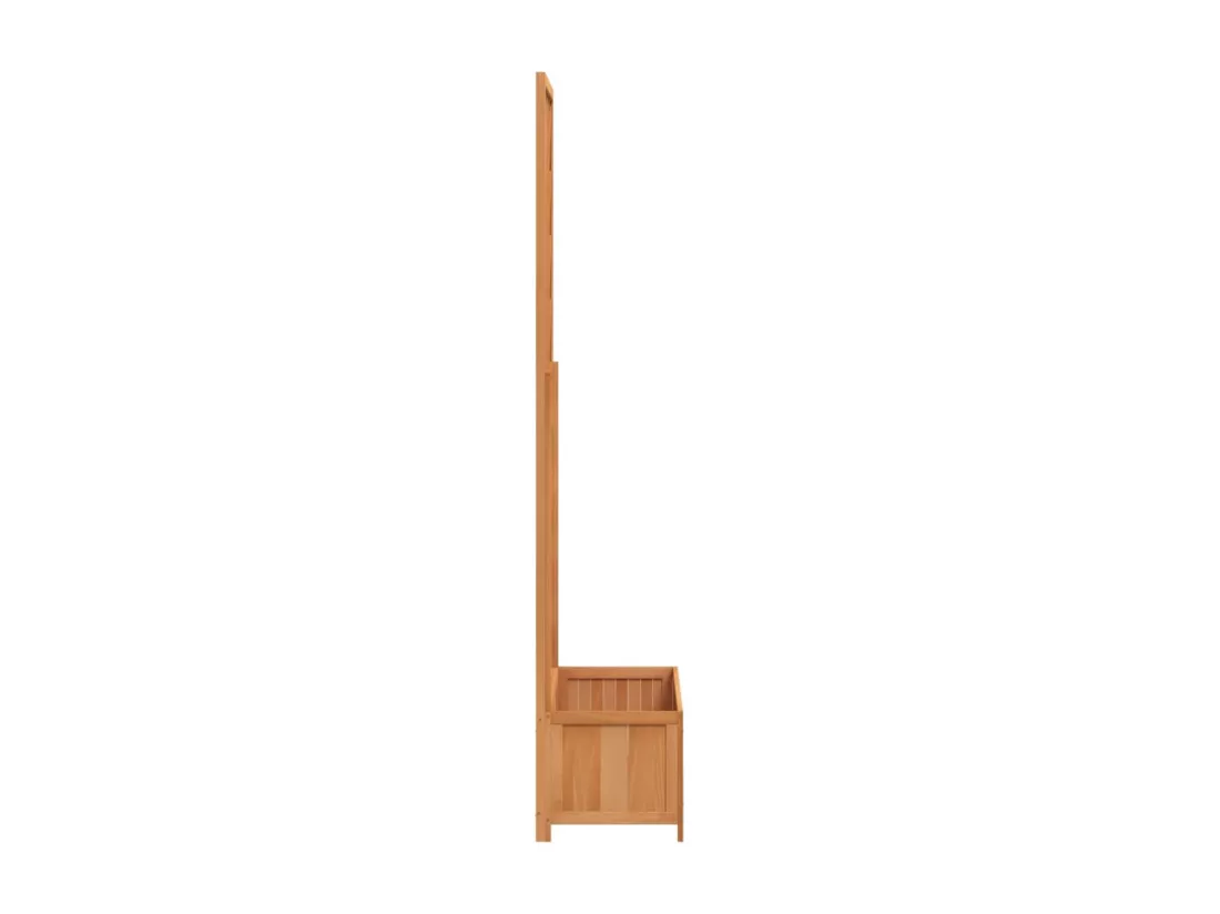 Jardinière avec treillis marron bois massif de sapin