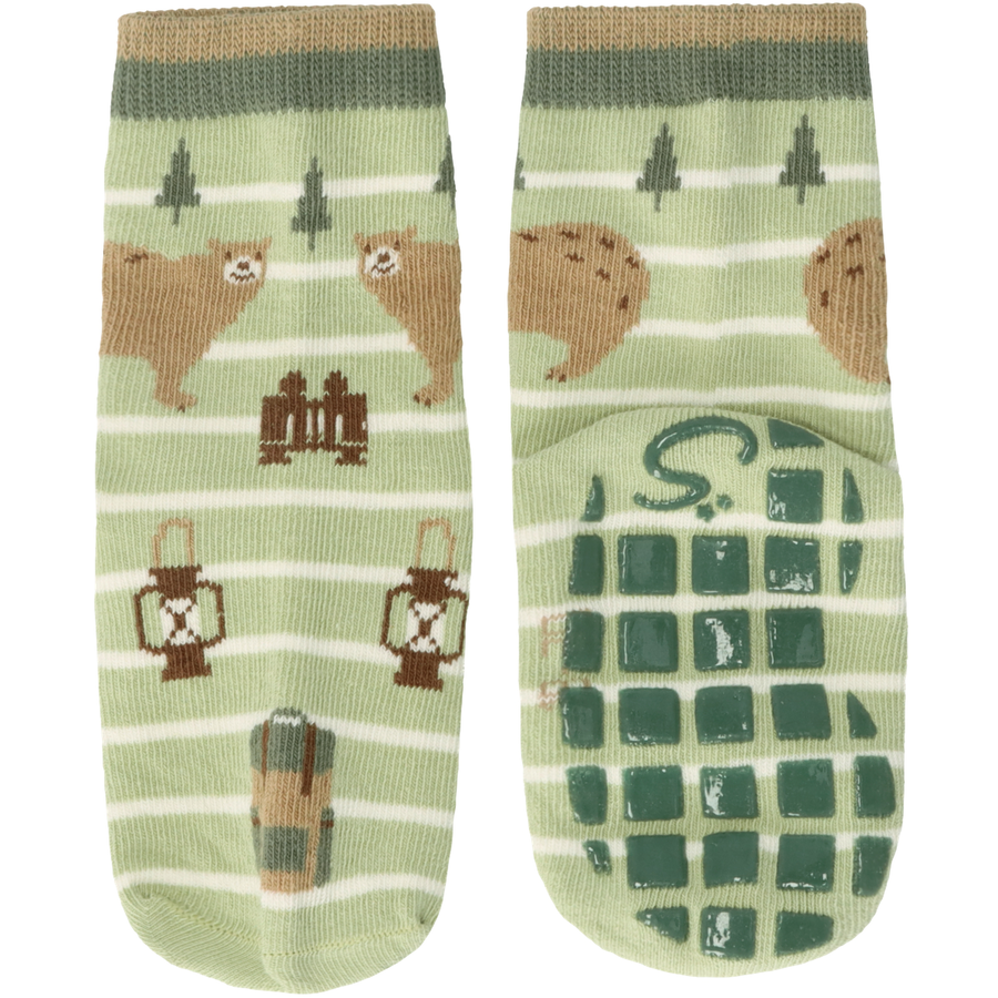 Sterntaler ABS-Söckchen Doppelpack CamperBär mittelblau