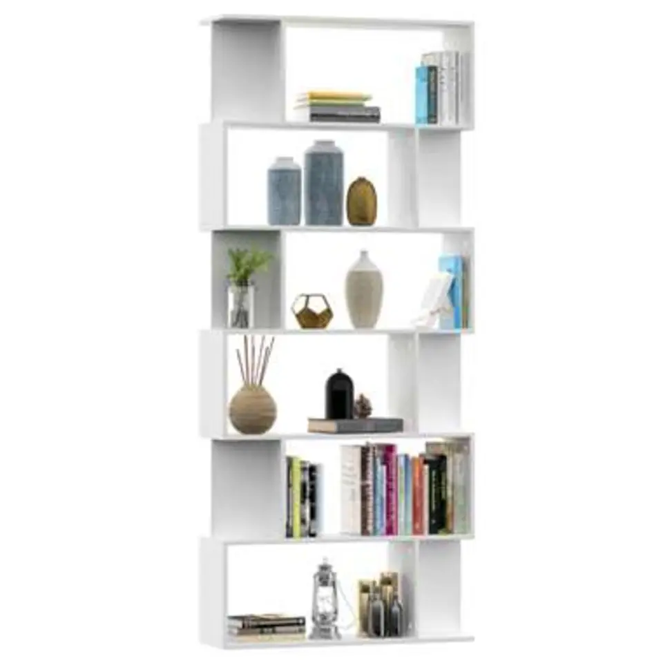 vidaXL - Boekenkast - Wit - Bewerkt hout