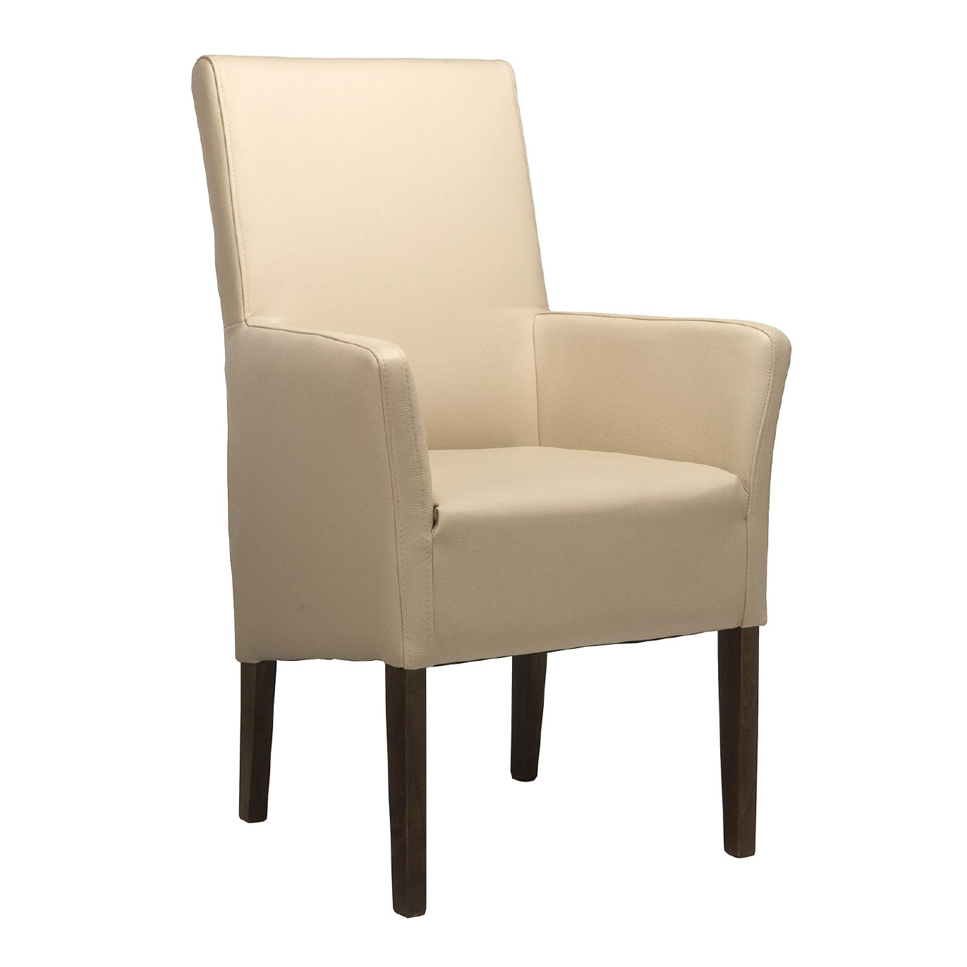 Ledersessel 'Mendoza', altweiß, L 59 cm, B 60 cm, H 102 cm von fischer's lagerhaus