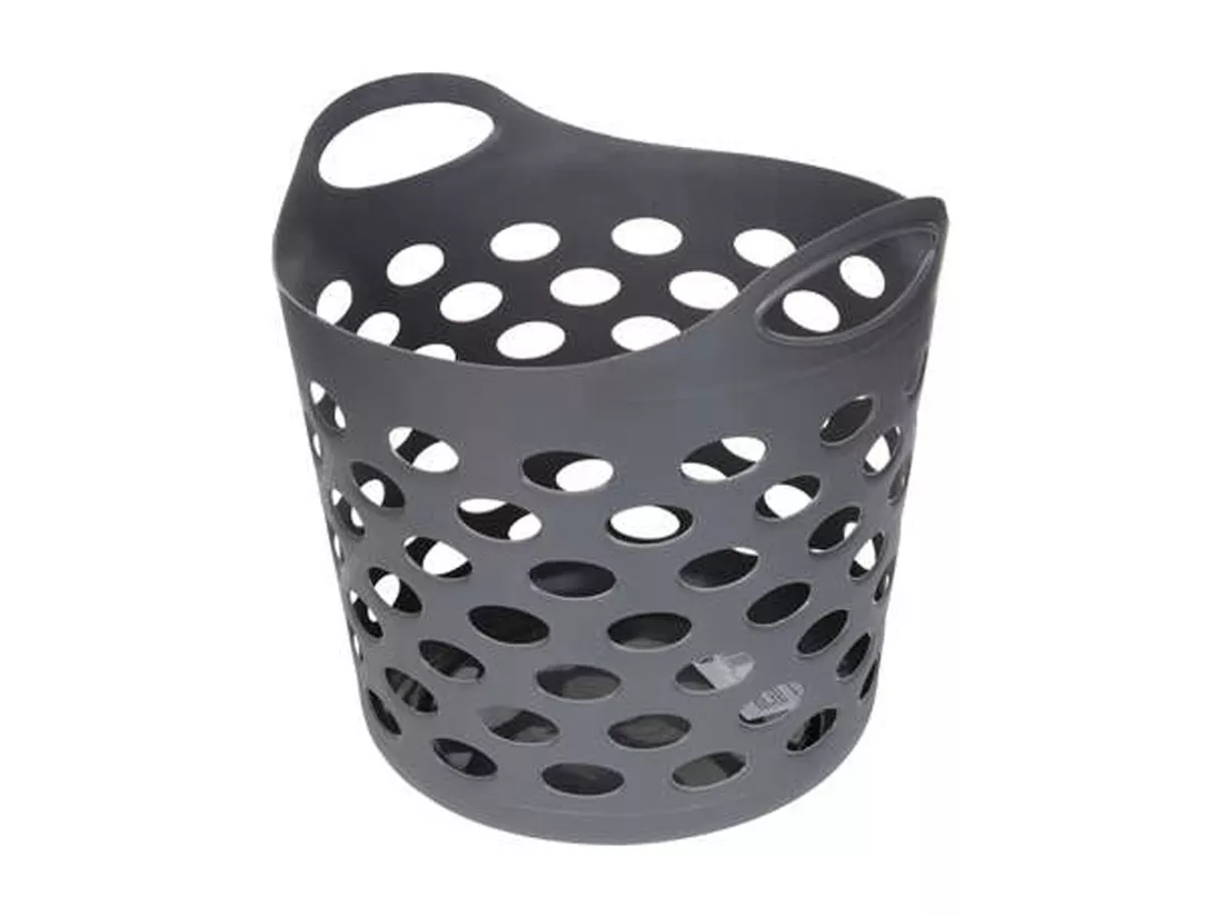 WELL HOME - Panier à linge gris 28 L