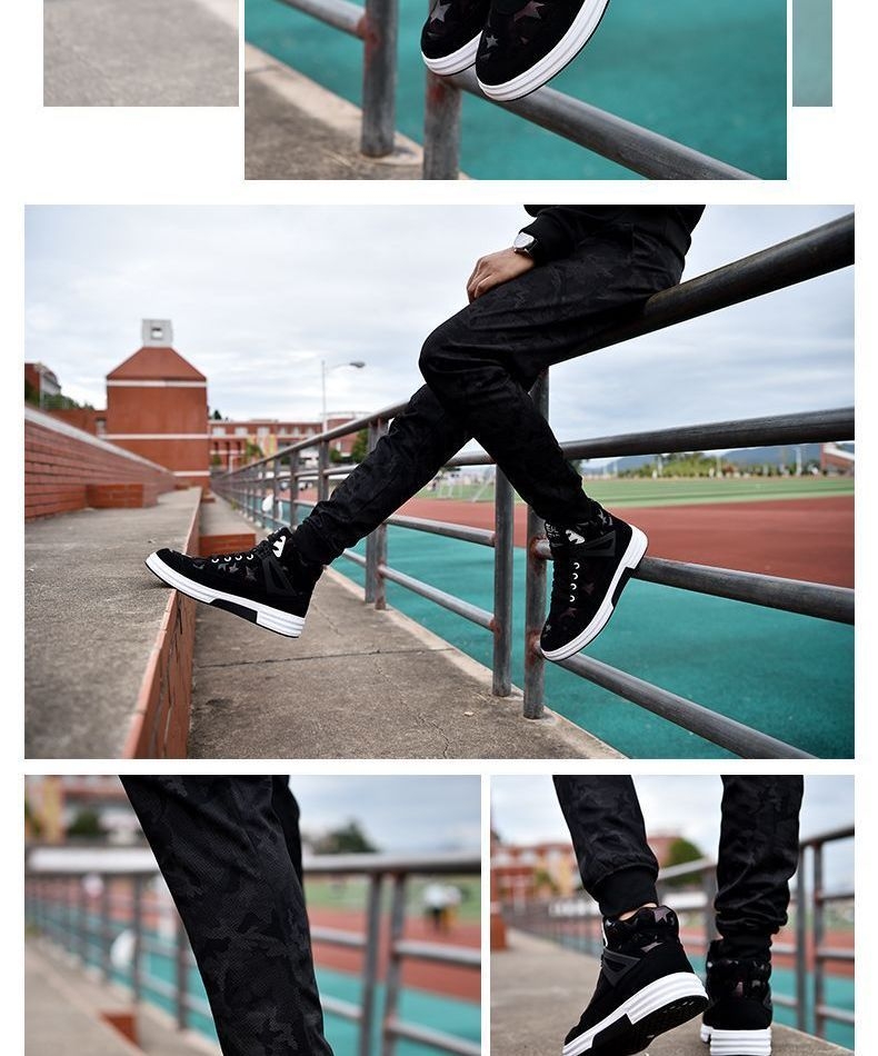 Tanzanite - Hoge sneakers met sterrenprint